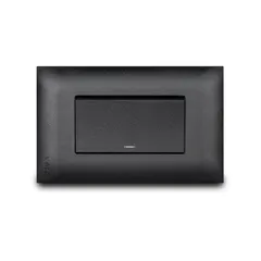 Apagador Simple con Luz Piloto Armado con Placa Vive, Negro