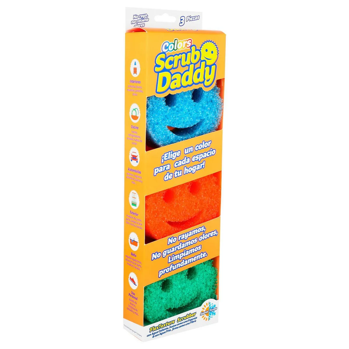 Fibra Scrub Daddy Colors con 3 piezas, marca Scrub daddy - Foto Principal