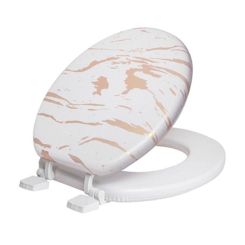 Mayfair - Asiento Acojinado Redondo Cerrado Con Tapa Blanco.