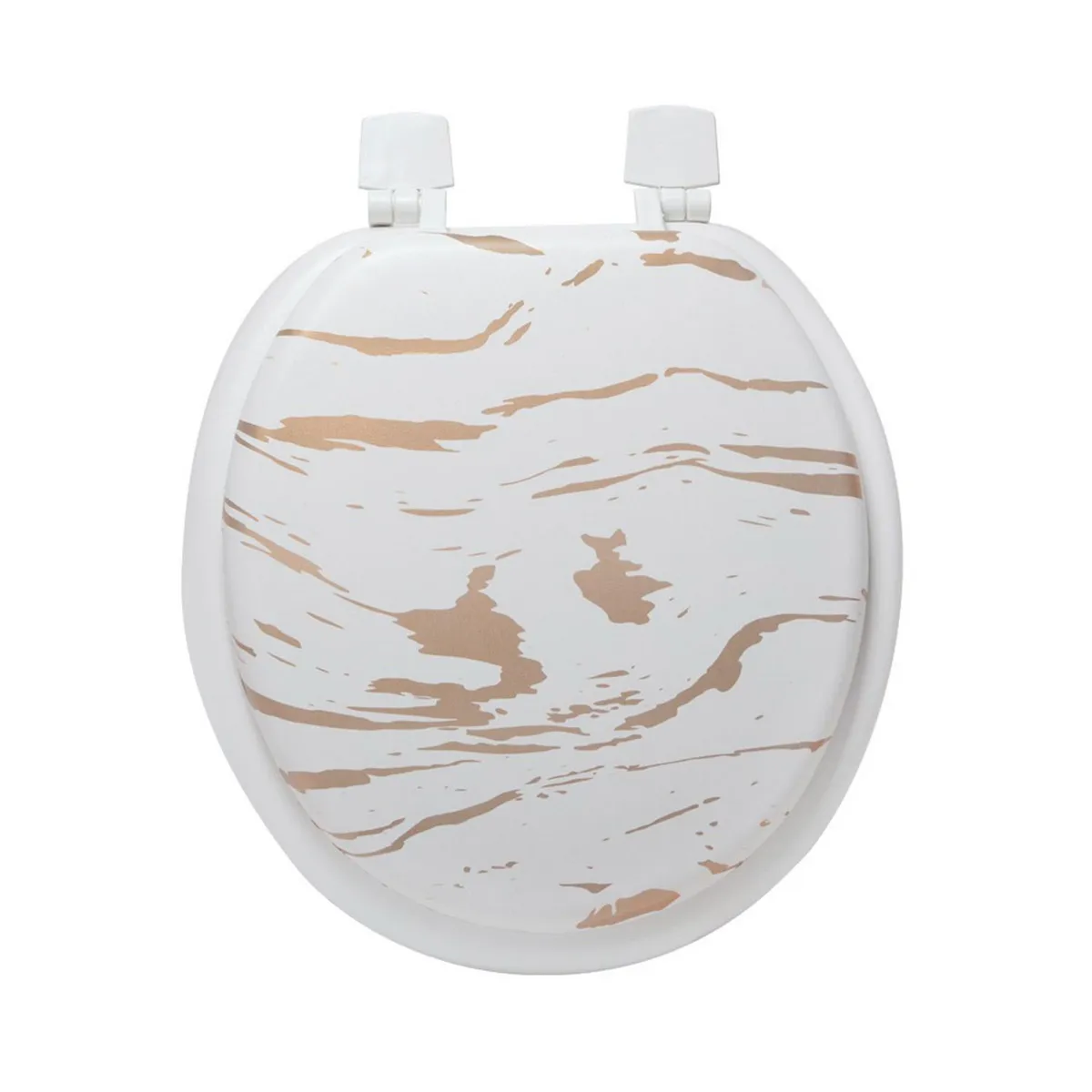 Mayfair - Asiento Acojinado Redondo Cerrado Con Tapa Blanco.