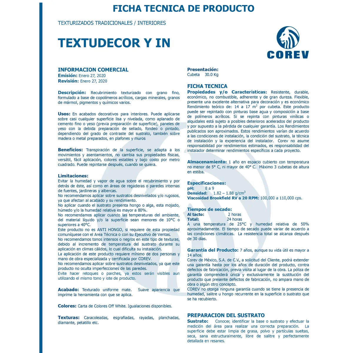 Corev - Textudecor plus (grano fino)