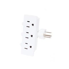 Multicontacto Adaptador Triple Tipo Bisagra 2P+T