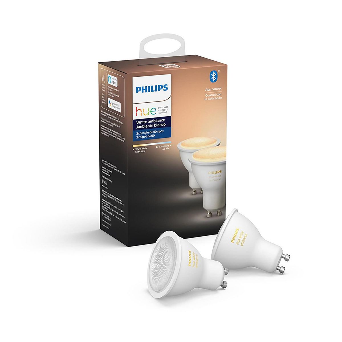 Philips - Set de Focos Inteligentes Hue GU10 E26