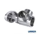 Llave de control angular de salida doble de 1/2"