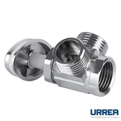 Llave de control angular de salida doble de 1/2"