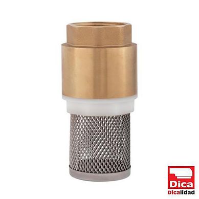 V�lvula de pie o pichancha con canastilla de acero inoxidable c.25