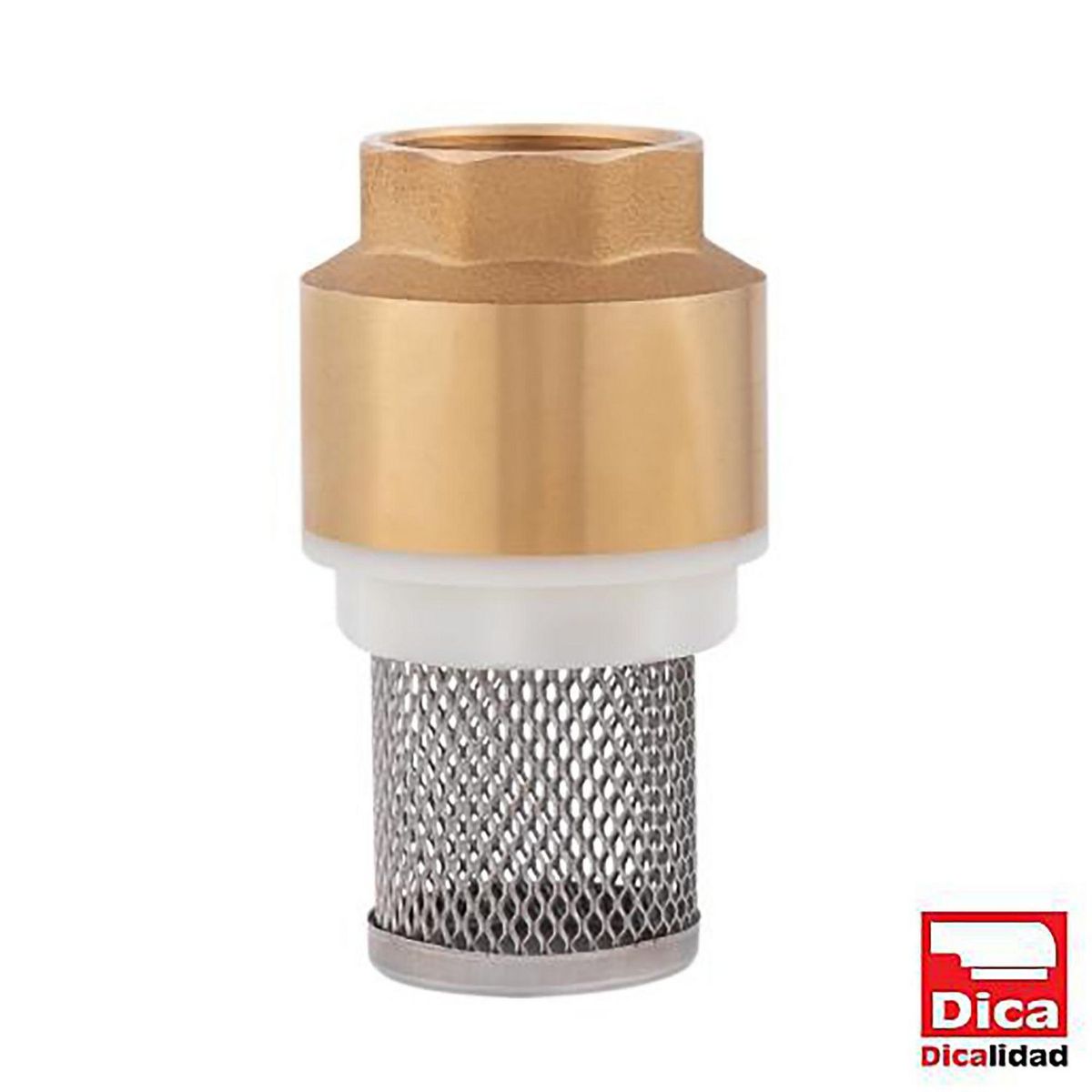 Dica - Válvula de pie o pichancha con canastilla de acero inoxidable c.19