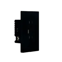 Contacto Duplex Smart Wifi con Salida USB Acabado Negro