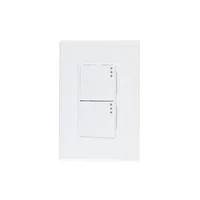 Placa Lugano de 3 Módulos, 2 Apagadores 1.5,  Blanco