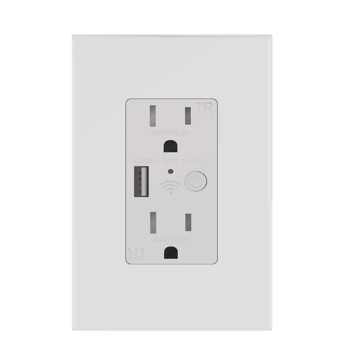 Igoto - Contacto Duplex Smart Wifi con Salida USB Acabado Blanco