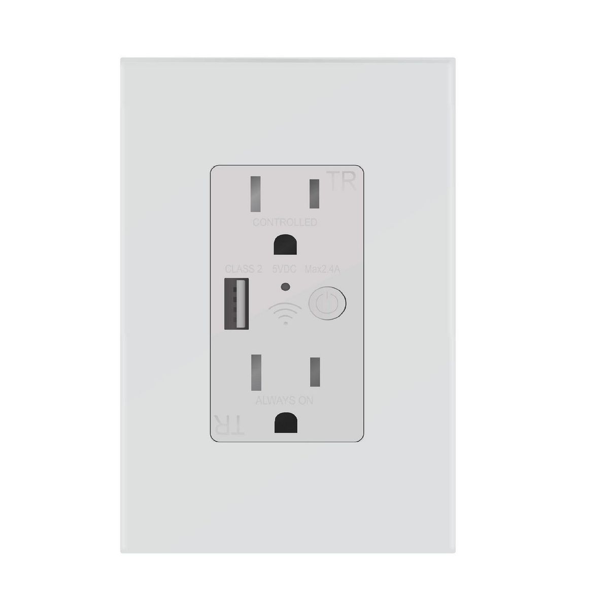 Igoto - Contacto Duplex Smart Wifi con Salida USB Acabado Blanco