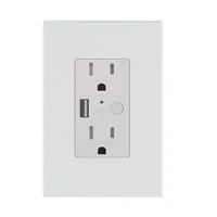 Contacto Duplex Smart Wifi con Salida USB Acabado Blanco