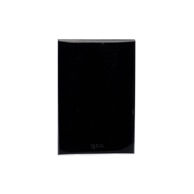 Igoto - Placa Ciega 3 Modulos Lugano Acabado Negro