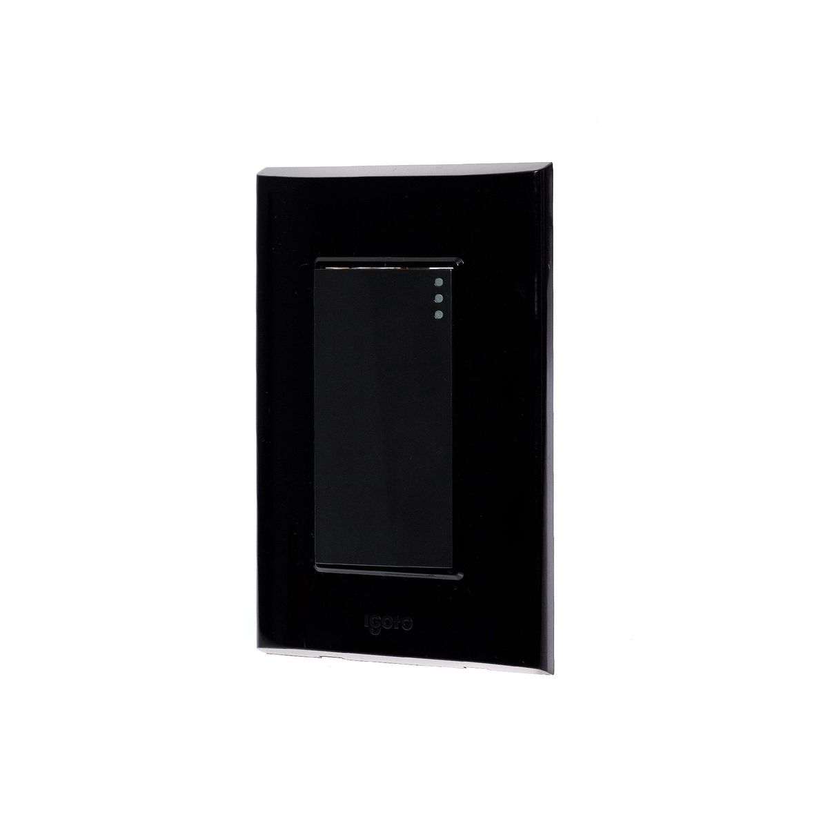 Placa Armada Lugano + Apagador 3 Modulos, Negro, marca Igoto - Foto 2