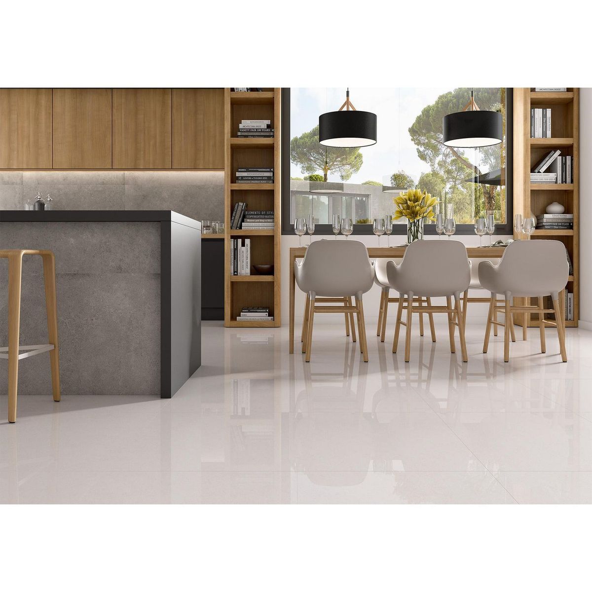 Porcelanite - Piso Cerámico 59.3X59.3 Farina Beige 1.41