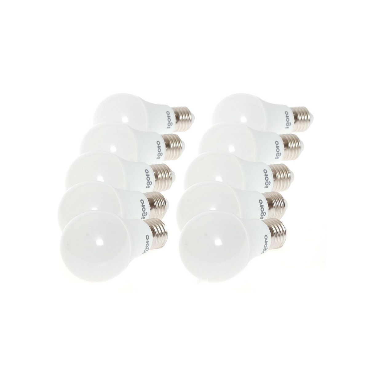 Igoto - Pack de 10 Focos 9W A60 Luz Cálida
