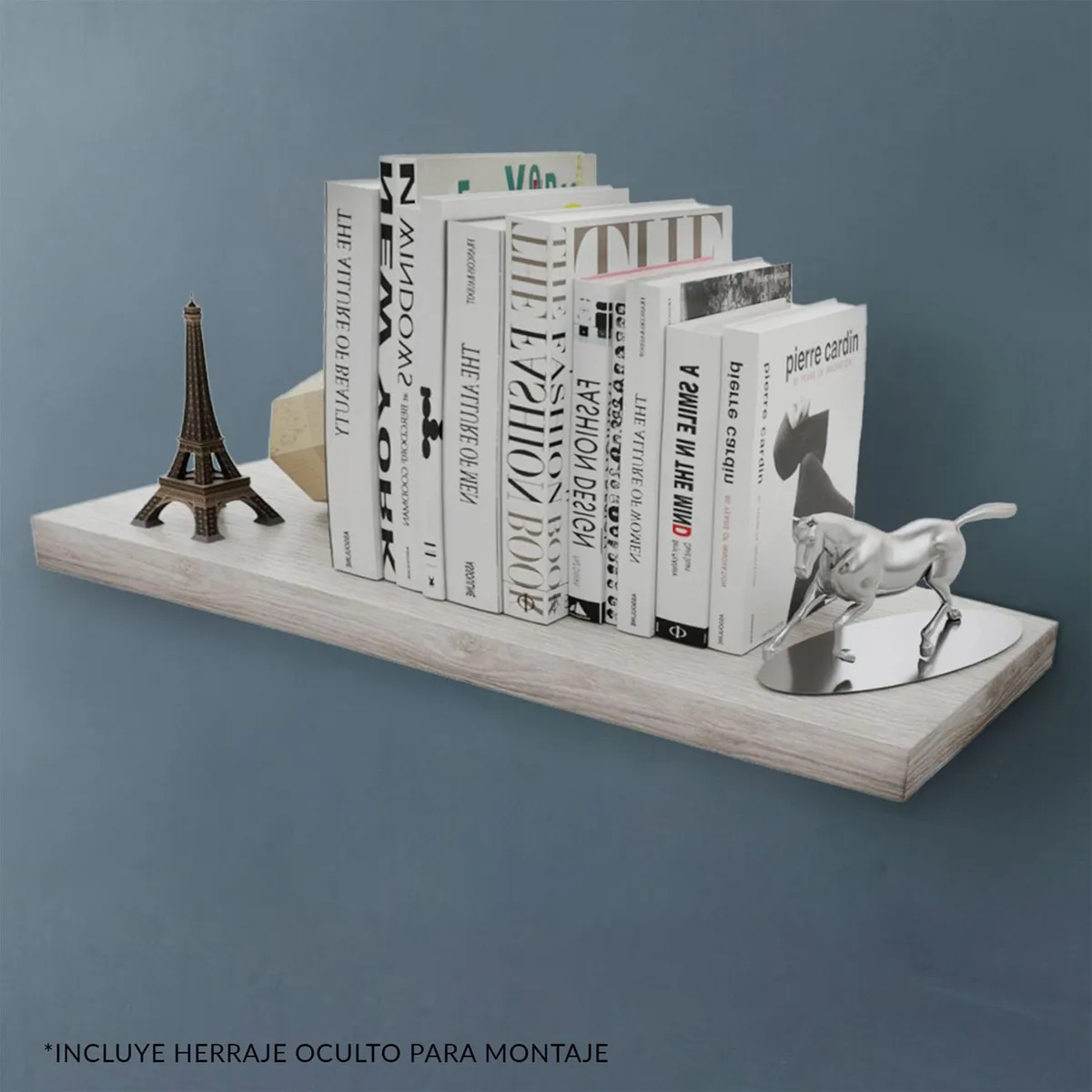 Maderkit - Repisa flotante ceniza 60 cm