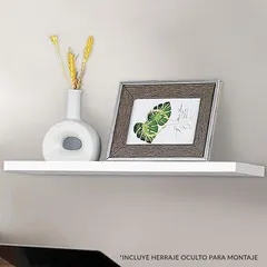 Repisa flotante blanca 90 cm