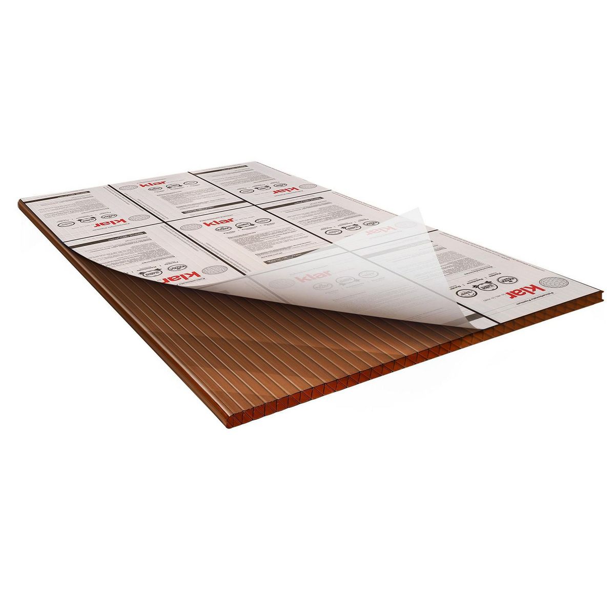 Klar - Lámina de policarbonato Alveolar Klar Bronce 6 mm x 1.83 x 6.10 m