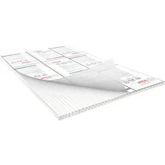 Lámina de policarbonato Alveolar Klar Blanco 6 mm x 1.22 x 3.05 m