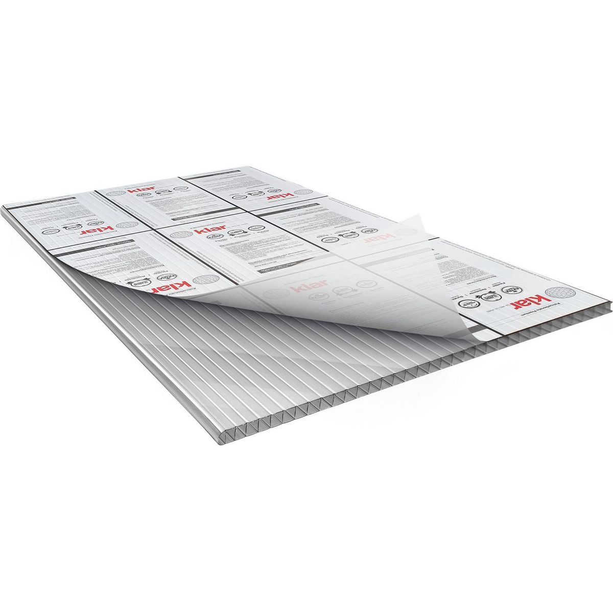 Lámina de policarbonato Alveolar Klar Gris 6 mm x 1.22 x 3.05 m, marca Klar - Foto Principal