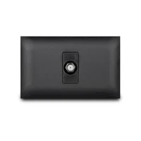 Toma Coaxial F Simple Armada con Placa Vive Negro