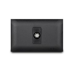 Toma Coaxial F Simple Armada con Placa Vive Negro