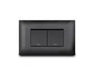 Apagador Doble de 15 Amp con Luz Piloto Armado con Placa Vive Negro