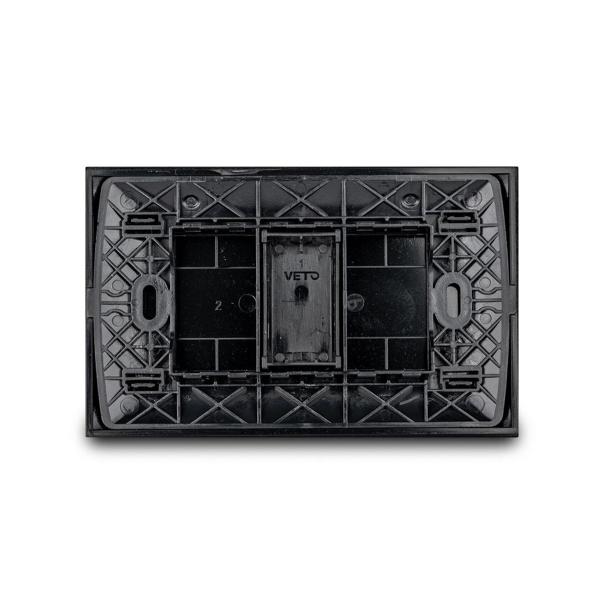 Veto - Placa Ciega Con Bastidor Vive Negro