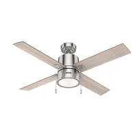 Ventilador de Techo Beck 4 Aspas y 2 Luces de 52" Níquel