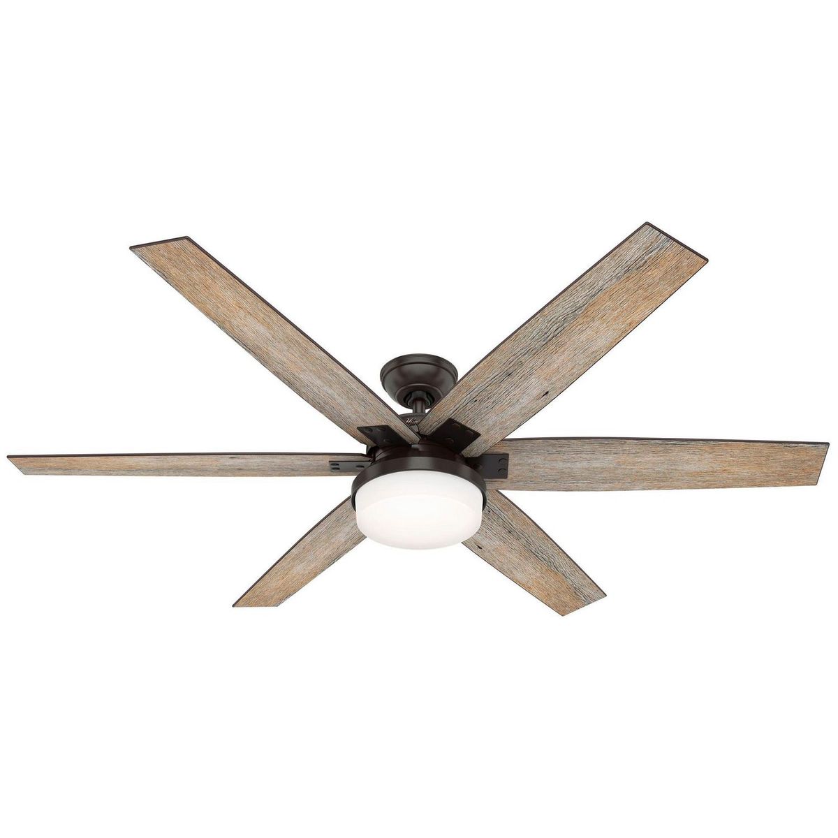 Hunter - Ventilador de Techo Kaplan 6 Aspas y 2 Luces de 64" Bronce