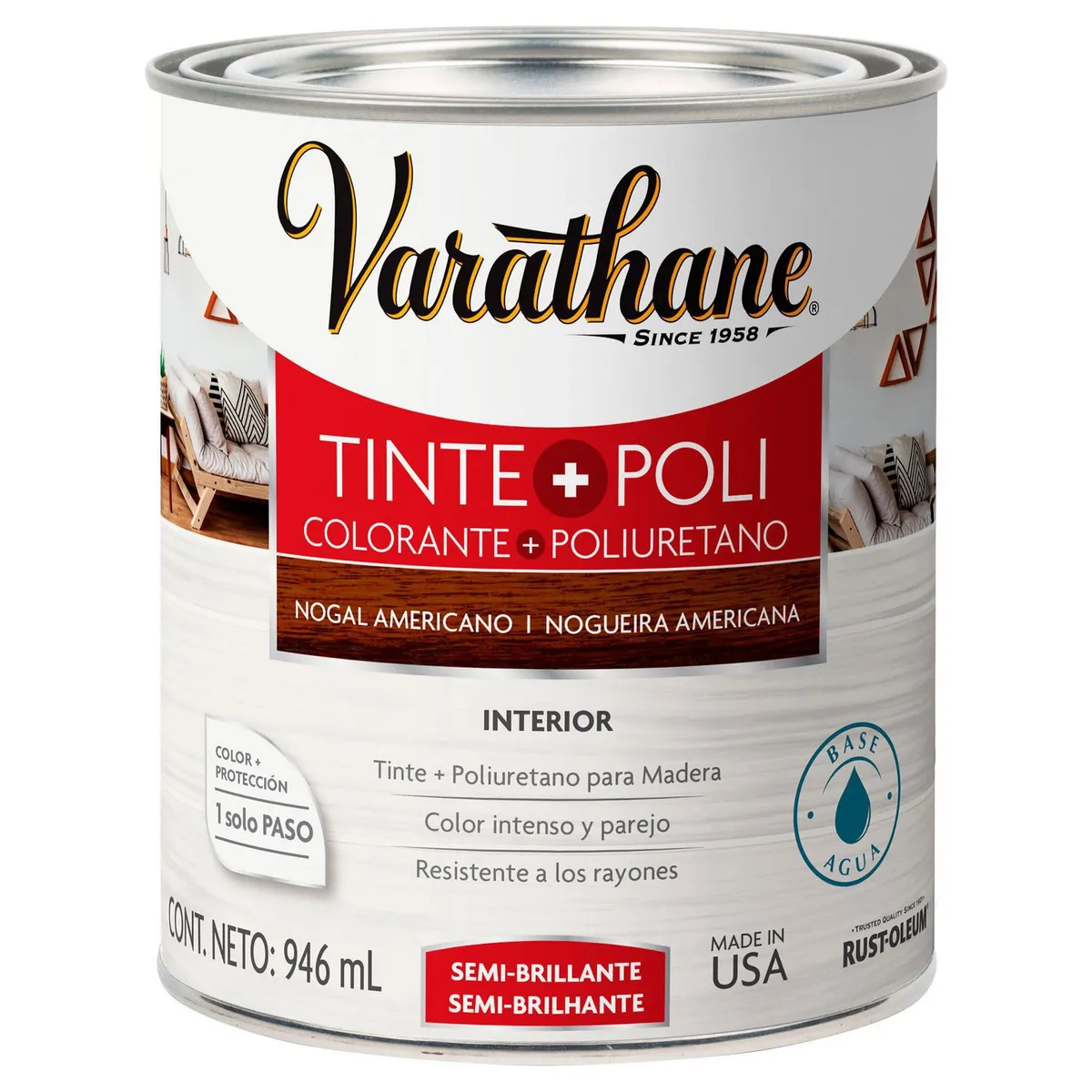 Varathane - Varathane Tinte&Poli Nogal Americano QL