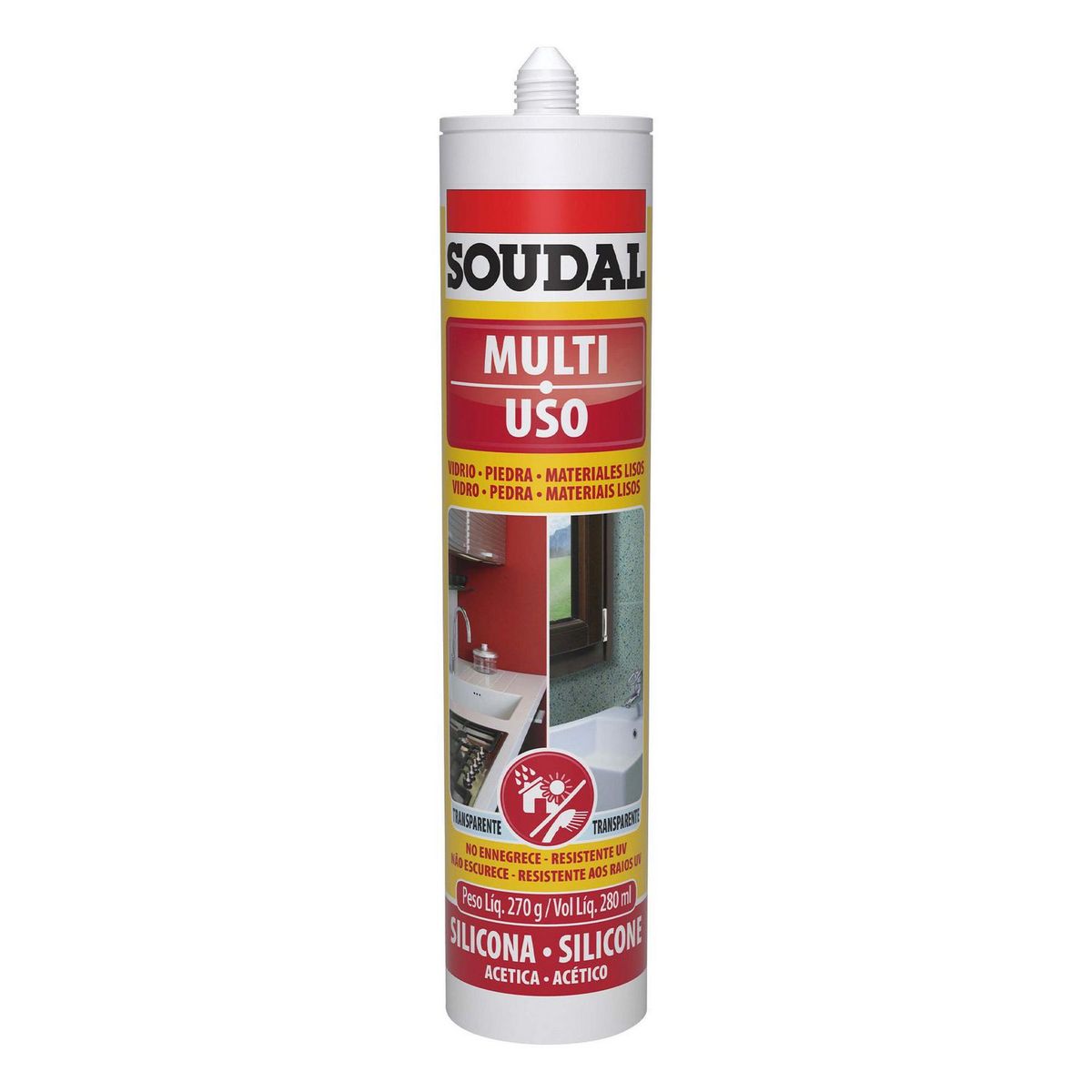 Soudal - Silicon de uso general transparente