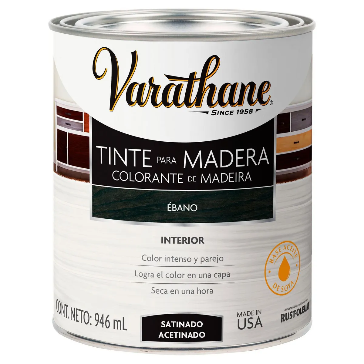 Barniz Varathane Tinte Ébano QL, marca Varathane - Foto Principal