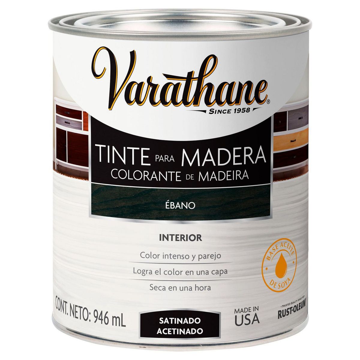 Barniz Varathane Tinte Ébano QL, marca Varathane - Foto Principal