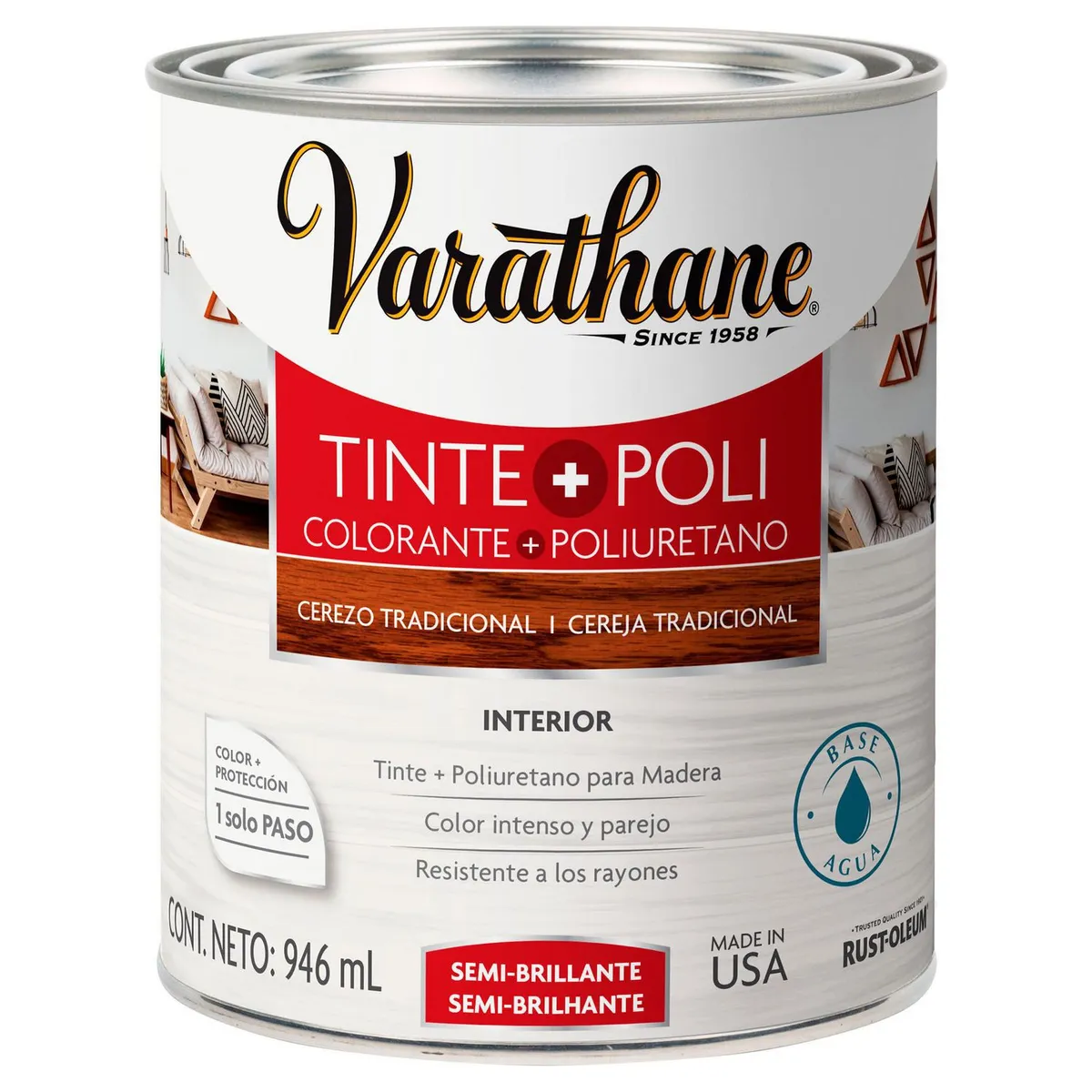 Varathane - Barniz Tinte&Poli Cerezo QL