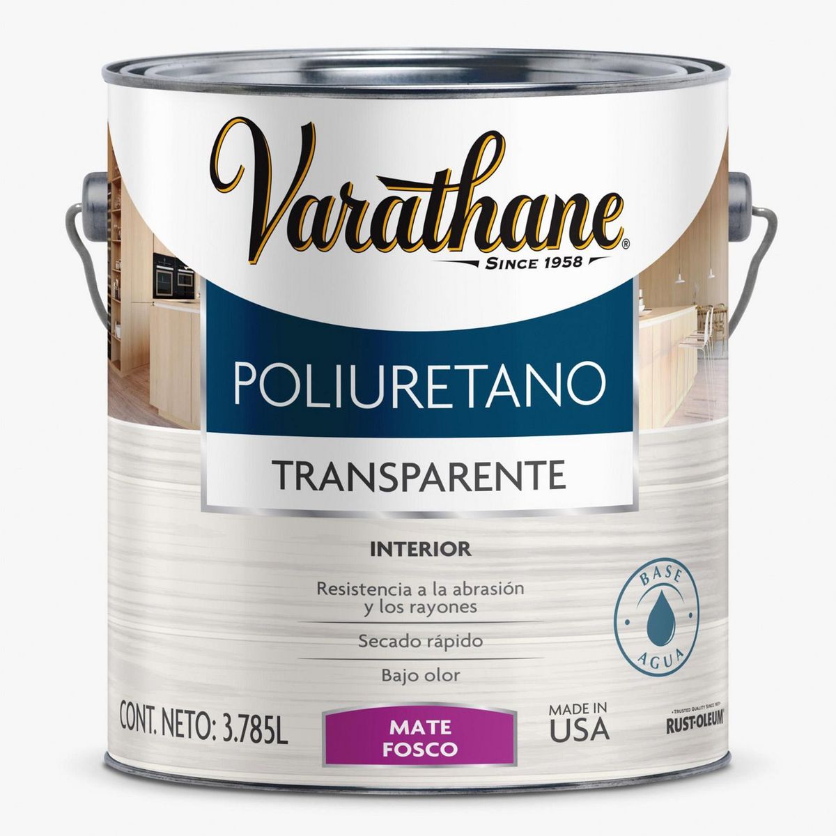 Varathane Poli Pisos Base Agua Mate GL, marca Varathane - Foto Principal