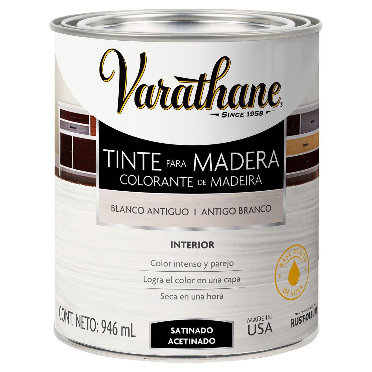 Barniz Varathane Tinte Blanco Antiguo QL, marca Varathane - Foto Principal