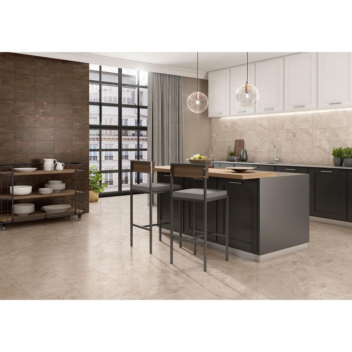 Piso Cerámico 33X33 Belice Cafe 1.76 St, marca Porcelanite - Foto 2