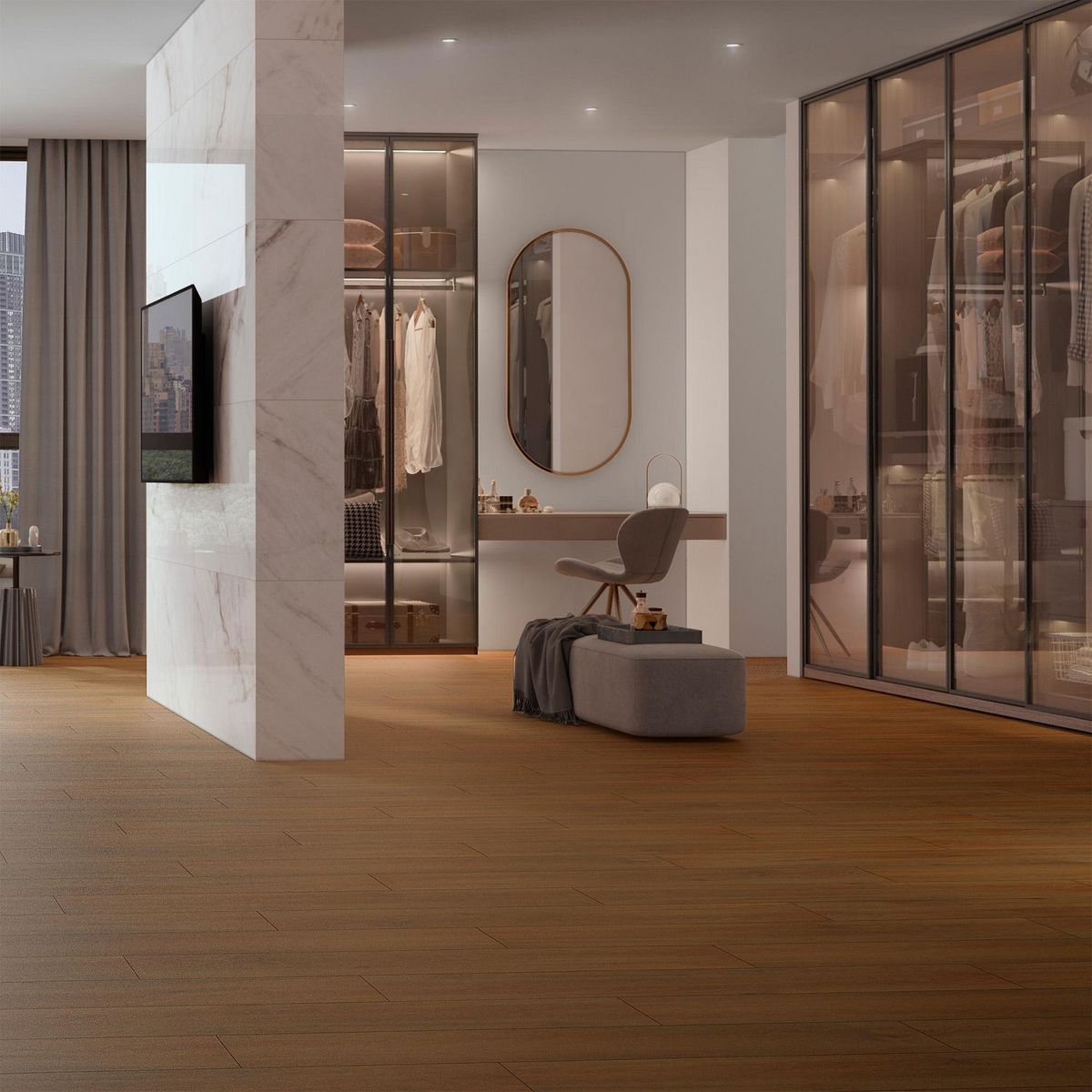 Tendenzza - Piso Vinilico Café 23X120 cm 2.24 m2