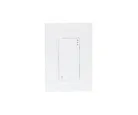 Placa Lugano de 3 Modulos con 1 Apagador Escalera Acabado Blanco