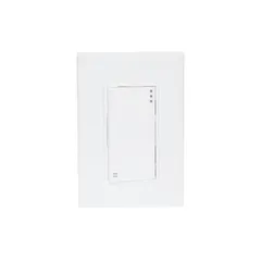 Placa Lugano de 3 Modulos con 1 Apagador Escalera Acabado Blanco