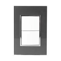 Placa Apagador Doble Humo