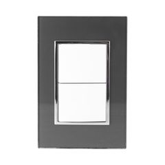 Placa Apagador Doble Humo
