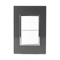 Placa Apagador Sencillo y Escalera Humo