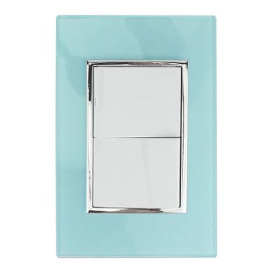 Placa Apagador Sencillo y Escalera Aqua