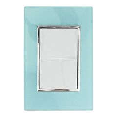 Placa Apagador Sencillo y Escalera Aqua