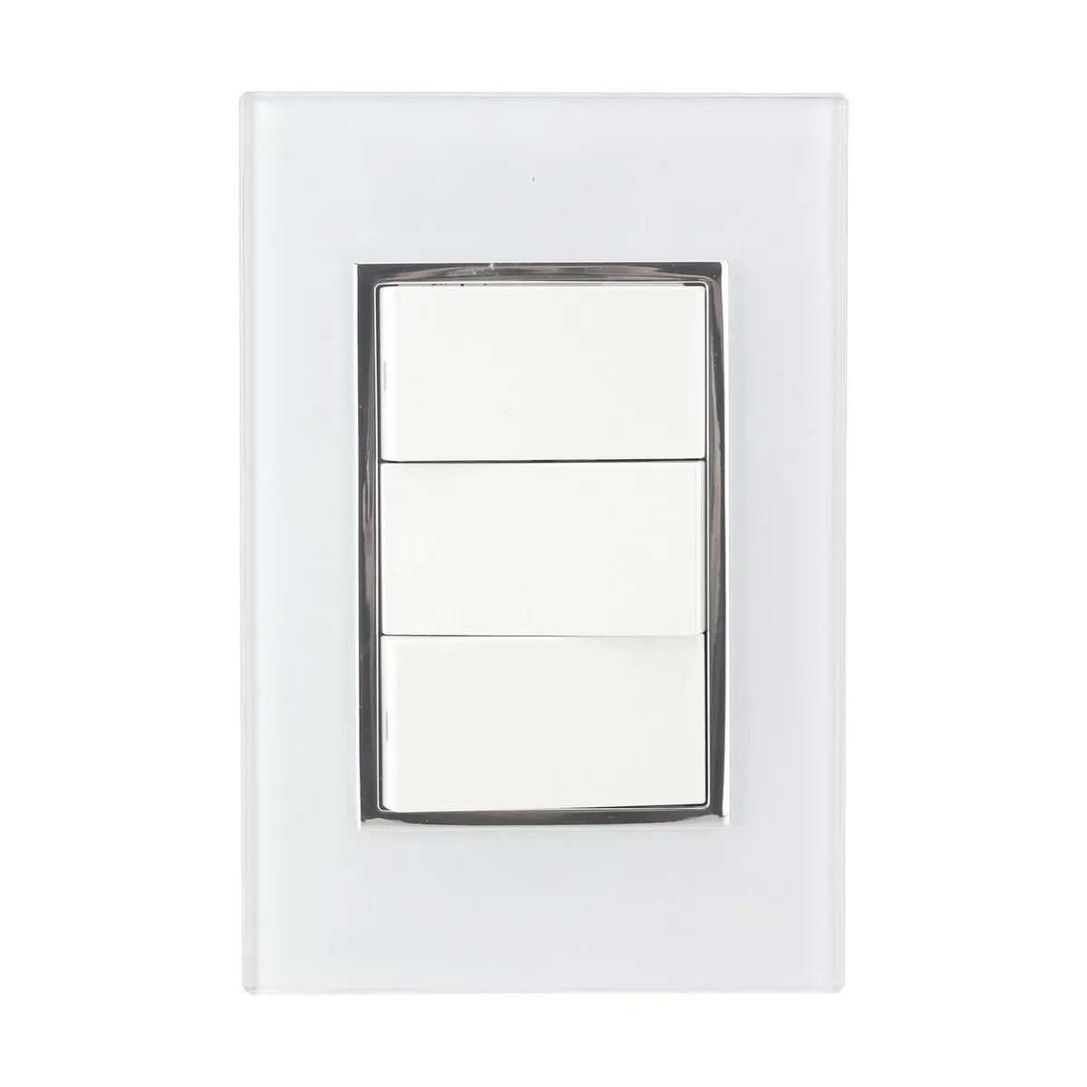 Placa Apagador Triple Blanco, marca Sanelec - Foto Principal