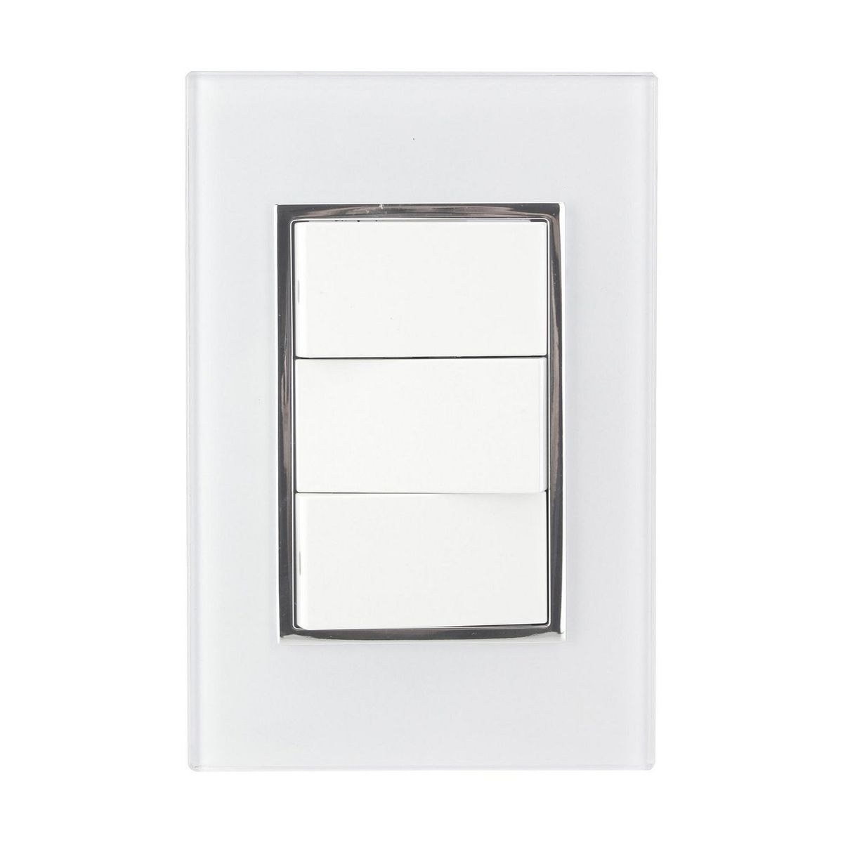 Placa Apagador Triple Blanco, marca Sanelec - Foto Principal
