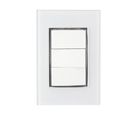 Placa Apagador Triple Blanco